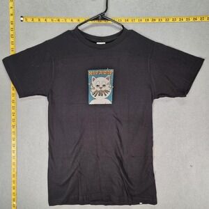 RIPNDIP Shirt Mens Small Black High Cat 420 Smoking Graphic Tee Streetwear